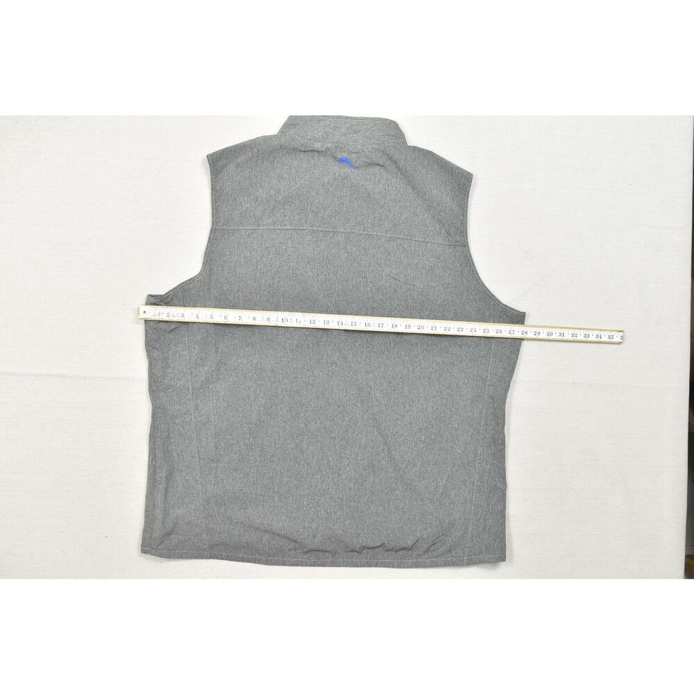 Tommy Bahama IslandZone Vest Men 2XLB Heather Gray Full Zip Performance Big & Ta - Picture 4 of 8